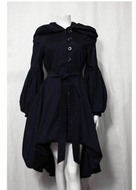 Trench Coat Dress with Hood