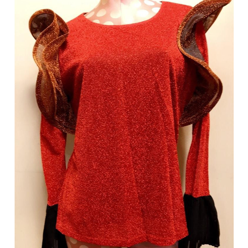 Fire Red Blouse