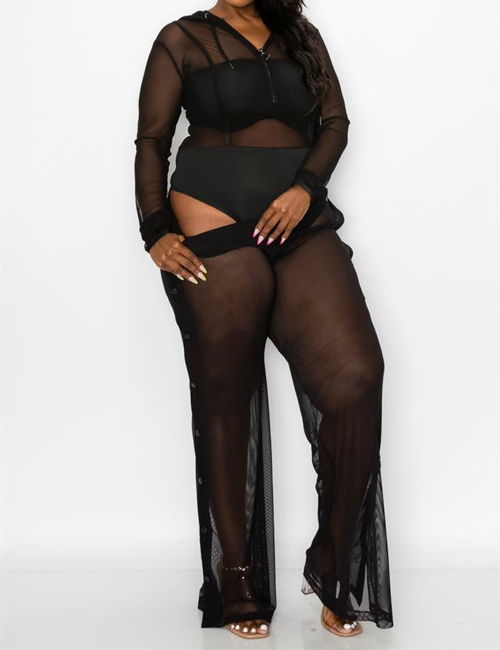 Mesh Bodysuit Pants Set - Girl Boss Fashions & Accessories LLC