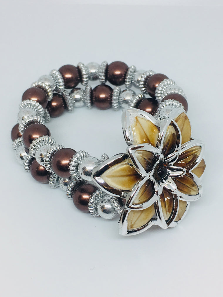 Flower Enamel Bracelet