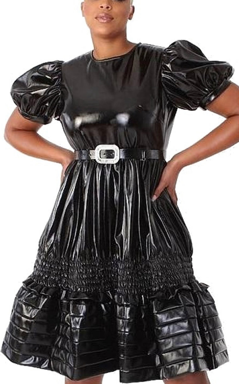Black Licorice Liquid Dress
