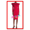 Red Pleated Ruffle Dress